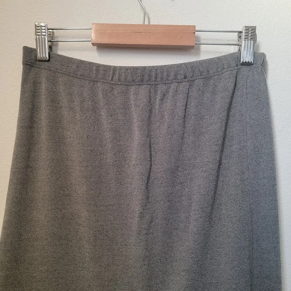 Vintage Y2K Made in USA Grey Maxi‎ Flowy Tiered Skirt XL Witchy Grunge Emo Fairy
